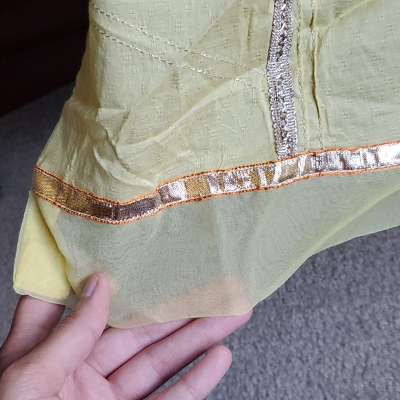 Lemon Yellow Pakistani Kurta by Sapphire FINAL PRICE - Picture 9 of 13